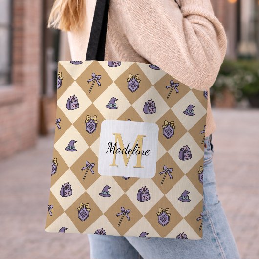 Personalized Bookish Girl Academy Wizard Gold Tasche