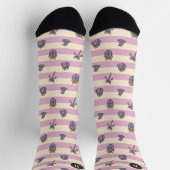 Personalized Bookish Girl Academy Wizard Pink Socken (Oben)