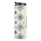 Personalized Bookish Girl Tumbler Wizard Blue Thermosbecher (Nach rechts gedreht)