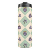 Personalized Bookish Girl Tumbler Wizard Green Thermosbecher (Vorderseite)