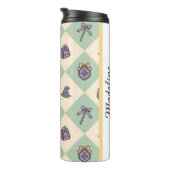 Personalized Bookish Girl Tumbler Wizard Green Thermosbecher (Nach rechts gedreht)