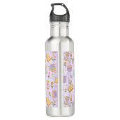 Personalized Bookish Girly Cute Magic Name Purple Edelstahlflasche (Rückseite)