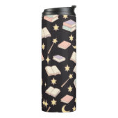 Personalized Bookish Girly Dark Magic Cute Name Thermosbecher (Nach links gedreht)