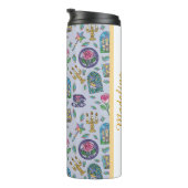 Personalized Bookish Girly Purple Cute Beauty Name Thermosbecher (Nach rechts gedreht)