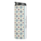 Personalized Bookish Girly Tumbler Wizard Blue Thermosbecher (Nach rechts gedreht)