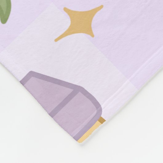 Personalized Bookish Magic Purple Pastel Girly Fleecedecke (Ecke)