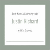 Personalized Bookplate Stickers Aufkleber (Vorderseite)