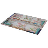Personalized Bookshelf Kitchen Glass Cutting Board Schneidebrett (Ecke)