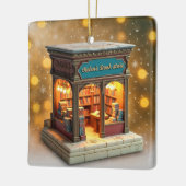 Personalized Bookstore Christmas Ceramic Ornament (Links)
