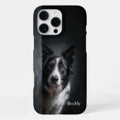 Personalized Border Collie Portrait iPhone Hülle (Rückseite)