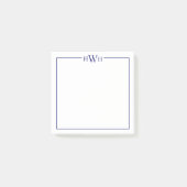 Personalized Border Monogram Stationery Post-it Klebezettel (Vorderseite)