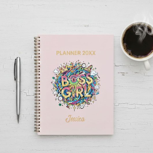 Personalized Boss Girl Planner - Colorful Planer