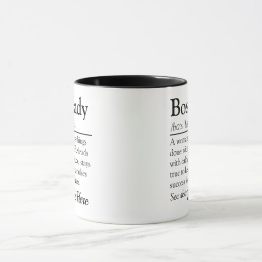 Personalized Boss Lady Definition Appreciation Tasse (Zentrum)