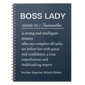 Personalized Boss Lady Definition Notebook Funny Notizblock (Vorderseite)