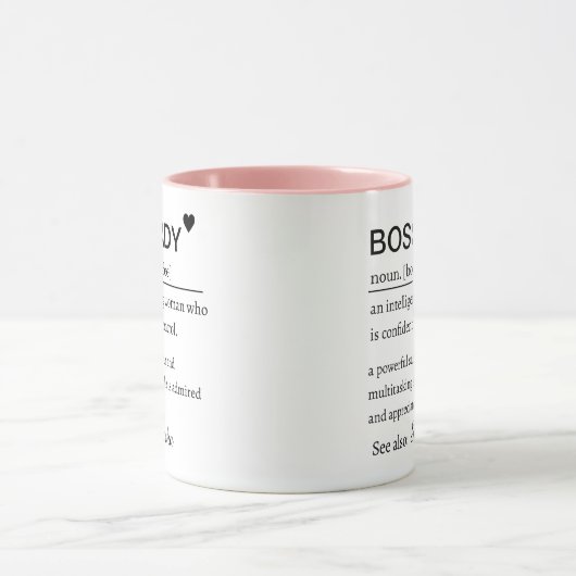 Personalized Boss Lady Definition Tasse (Zentrum)