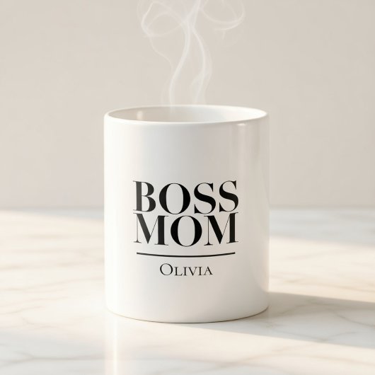 Personalized Boss Mom Mug – Custom Strong Mom Gift Kaffeetasse