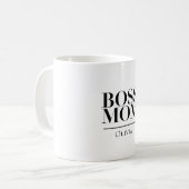 Personalized Boss Mom Mug – Custom Strong Mom Gift Kaffeetasse (Vorderseite Links)