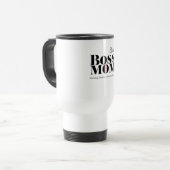 Personalized Boss Mom Travel Mug – Custom Mom Gift Reisebecher (Vorderseite Links)