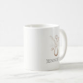 Personalized Botanical Easter Mug Elegant Gift Kaffeetasse (VorderseiteRechts)