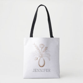 Personalized Botanical Easter Tote Bag Tasche