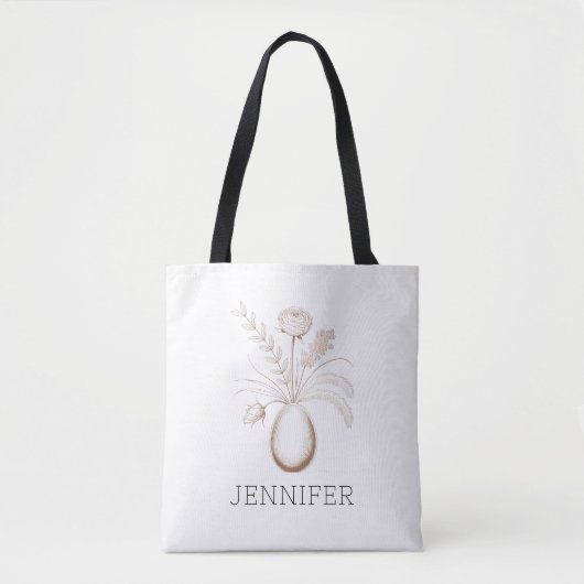 Personalized Botanical Easter Tote Bag  Tasche (Vorderseite)