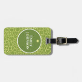 Personalized Botanical Geometric Green Abstract Gepäckanhänger (Vorderseite horizontal)