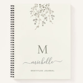 Personalized Botanical Ivory Gratitude Journal Notizblock