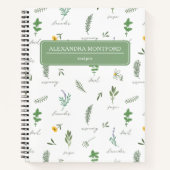 Personalized Botanical Recipe Notebook Notizblock (Vorderseite)
