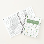 Personalized Botanical Recipe Notebook Notizblock (Innenseite)