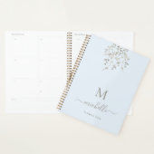 Personalized Botanical Watercolor Monogram Blue Planer (Anzeige)