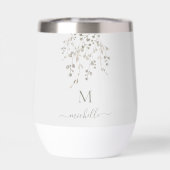 Personalized Botanical Watercolor Monogram Gray (Rückseite)