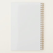 Personalized Botanical Watercolor Monogram Gray Planer (Rückseite)