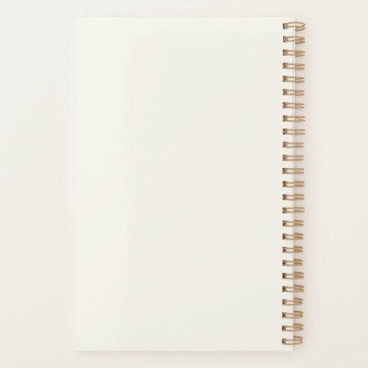 Personalized Botanical Watercolor Monogram Ivory Planer (Rückseite)