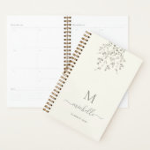 Personalized Botanical Watercolor Monogram Ivory Planer (Anzeige)