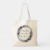 Personalized Botanical Wildflower Tote Tragetasche (Rückseite)