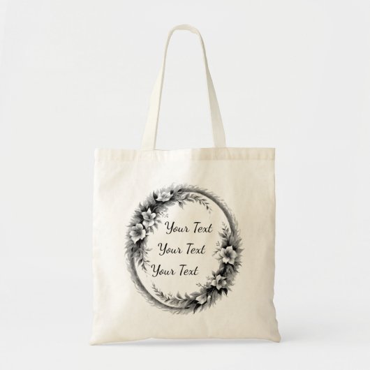 Personalized Botanical Wildflower Tote Tragetasche (Vorne)