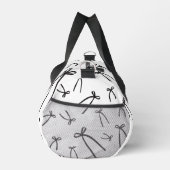 Personalized Bow Pattern Chic Black & white Duffle Bag (Rechts)