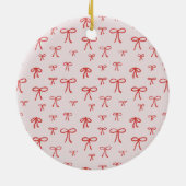 Personalized Bow Pattern Pet Photo Ornament  (Hinten)