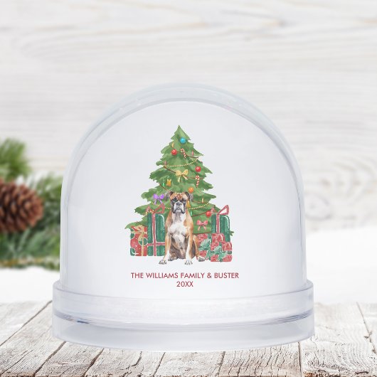 Personalized Boxer Dog Christmas Schneekugeln