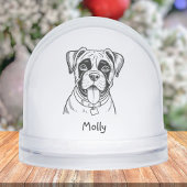 Personalized Boxer Dog Christmas Schneekugeln