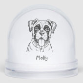 Personalized Boxer Dog Christmas Schneekugeln (Vorderseite)