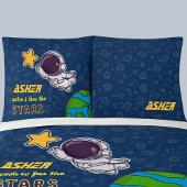 Personalized Boy Astronaut, Star & Space Explorer Kissenbezug