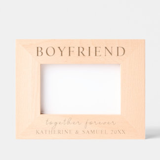 Personalized Boyfriend Together Forever Wood Geätzte Rahmen