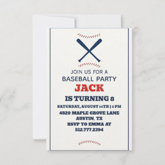 Personalized Boys Baseball Birthday Party Einladung