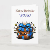 Personalized Boy's Birthday | Cupcake  Karte (Vorderseite)
