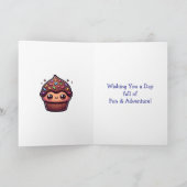 Personalized Boy's Birthday | Cupcake  Karte (Innenseite)