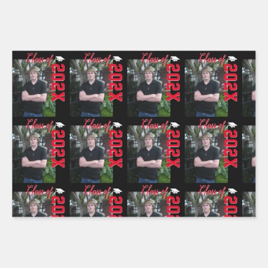 Personalized Boys Graduation  Geschenkpapier Set (Vorderseite)