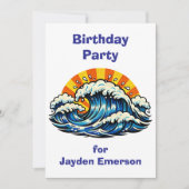 Personalized Boy's Shark and Whale Birthday Party Einladung (Vorderseite)