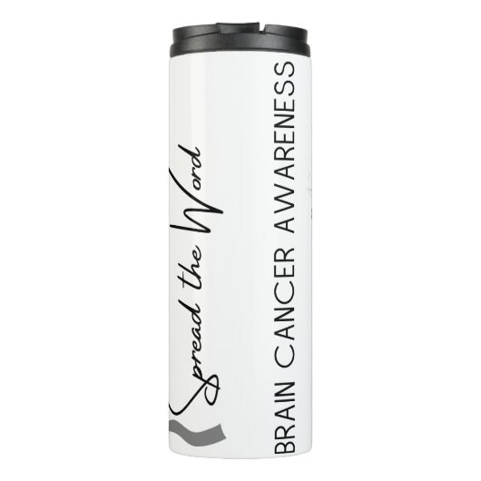 Personalized Brain Cancer Awareness Thermosbecher (Rückseite)