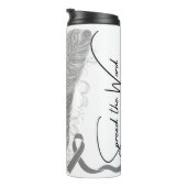 Personalized Brain Cancer Awareness Thermosbecher (Nach rechts gedreht)